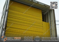 6ftX9.5ft 1" square pipe Temporary construction Fencing panels with highly visible Yellow Color  powder coat