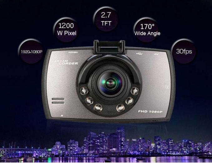 HD 1080p Car DVR Vehicle Camera Video Recorder 2.7  Inch LCD
