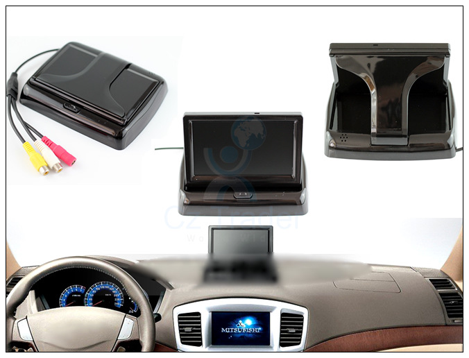 HD Vehicle Rear View Mirror With Camera , Waterproof Reversing Camera