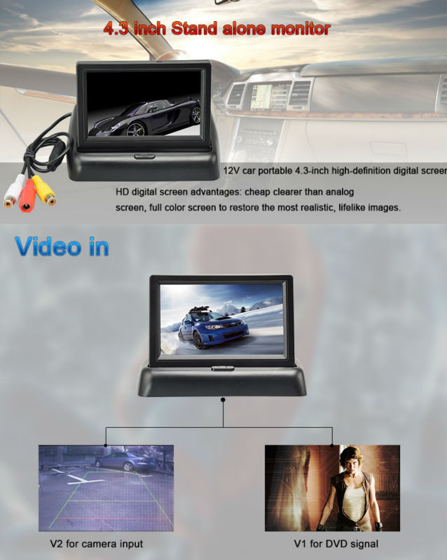 High Definition Vehicle Flip Down Car Monitor With Auto Switch