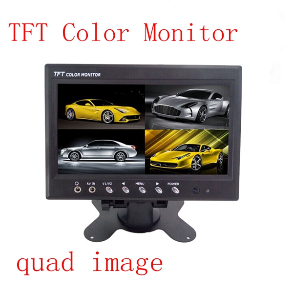 12V TFT Car LCD Monitor Split Screen ,  7 Inch Rearview Mirror Monitor