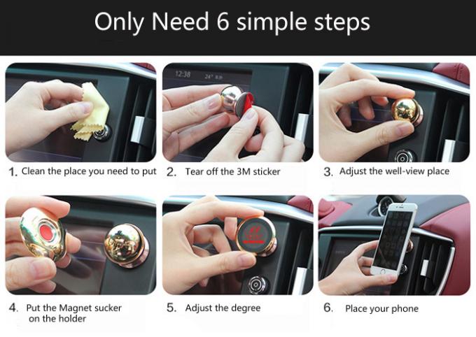 Universal High End Dashboard Sticky Rotating Magnetic Car Mount Magnetic Mobile Phone Holder