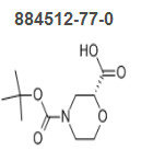 China (R)-4-(tert-Butoxycarbonyl)morpholine-2-carboxylic acid with cas:884512-77-0 supplier