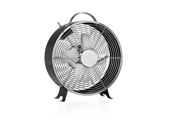 China 2 Speed 25W 9 '' Retro Desk Fan Air Cooler , Low Noise Metal Tabletop Fan supplier