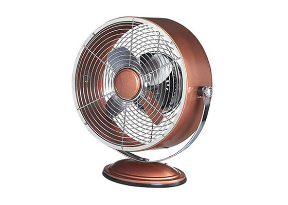 China 10 Inch Retro Metal Fan With Carry Handle 90 Degrees Tilted High Velocity supplier