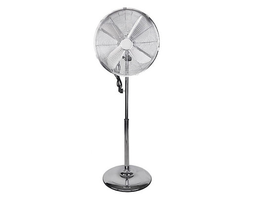 China 60Hz Standing Oscillating Fan 4 Metal Blade Adjustable Height For Bedroom supplier