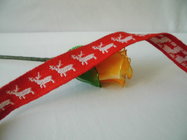 1.5cm Jacquard deer ribbon Gift ribbon Packing ribbon