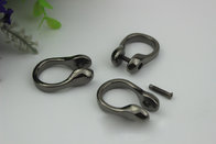 Wholesale light gold & gun metal color hanging plating metal removeble d ring strap buckle for bags