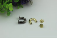 Customized 3 size of 10 mm/15 mm/20 mm zinc alloy light gold metal bag arch bridge made in China