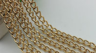 Design fashion wild purse hardware iron 7 mm width gold chain for bag