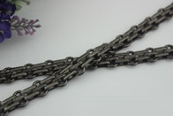 Fashionable classical high quality light gold 12 mm width three rows metal chain for handbags