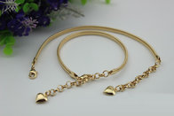 Universal fashion 129 mm length iron material light gold women shoes metal chain buckle with hooks