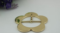 Novelty design bag cover head decoration zinc 42 mm shiny gold flower belt pin buckle for clothing decoration fittings