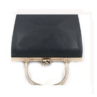 Square plastic shell box metal purse frame for clutch handbag