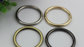Design hanging plating gold 1.5 inch metal wire iron o-ring buckles for backpack supplier
