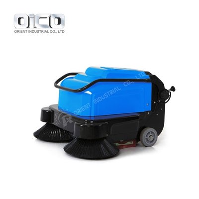 China OR-P100A  self propelled road sweeper hand pushed walk behind sweeper rechargeable electric sweeper supplier