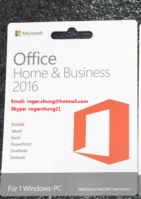 Fast delivery Microsoft Office 2016 Home Business Product Key Cards German Version