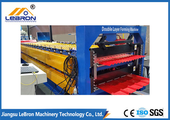 China Color steel tile , corrugated roof double layer roof sheet roll forming machine / double layer roll forming machine supplier