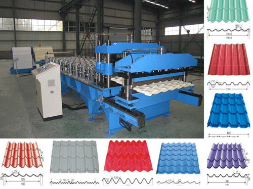 Aluminium Roofing Tile Roll Forming Machine corrugated sheet forming machine glazed tile roll forming machine