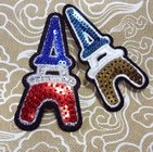 custom clothing LIP design sequin embroidery patch embroidery badge