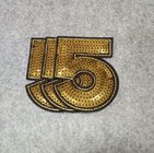 custom clothing RAINBOW design sequin embroidery patch embroidery badge