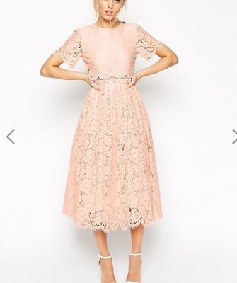 China Newest Design Women Elegant Lace Midi Dress Party Wedding Dress Hot Sale supplier