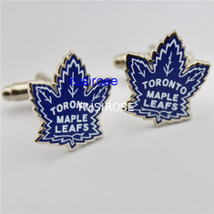 China Personalized metal cufflinks custom-made,factory directly customized Maple Leaf shape cufflink, activities gift cufflink supplier