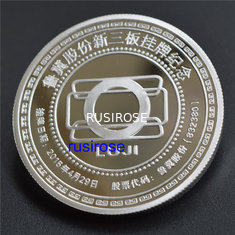 China 2019 new 999 sterling silver commemorative coins custom, corporate listing medals custom, customized listing souvenirs supplier