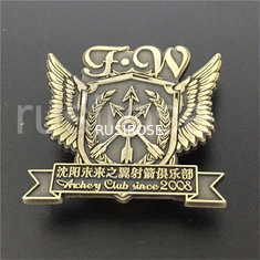 China Shooting club badge customized, personalized custom club badge, badge numbers do laser supplier