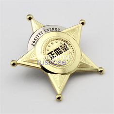 China Customized five-pointed star metal badge, custom medallion custom, 3D five-pointed star brooch customized supplier