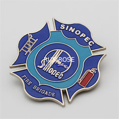 China Fire safety inspection badges are customized, firefighting set up commemorative badges custom, color fire badges supplier
