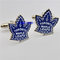 Personalized metal cufflinks custom-made,factory directly customized Maple Leaf shape cufflink, activities gift cufflink supplier