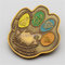 Personalized bear palm print badges custom made, painted metal brooch, antique medallion custom, zinc alloy badge supplier