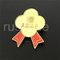 Enterprise employee honor award badge custom, high-grade golden honor memorial petal badge supplier