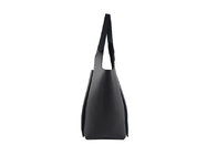 Casual Large Capacity soft PU black shoulder shopping big handbag
