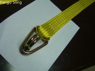 China 5t*5m ratchet tie down with swan hooks supplier