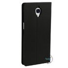 pu leather folio case cover with card holder and stand function for rfid one plus three