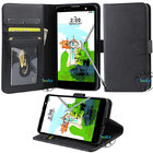 book type pu leather case cover with card holder and stand function for LG stylus 2 plus