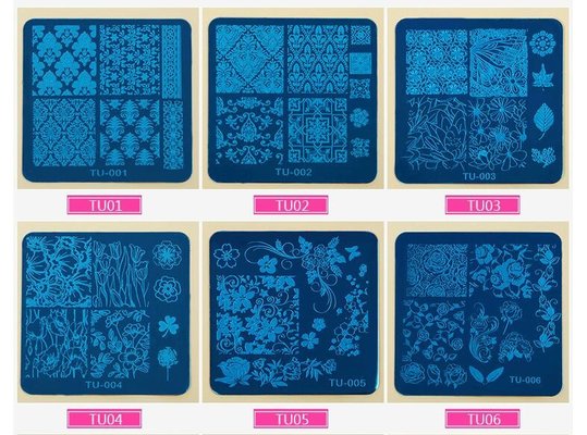 Nail Art - Decorating Stamp Plate, Scraper tool and Nail Stamper