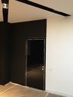 Aluminum Frame glossy black front door,black lacquer door for bedroom