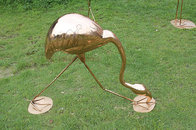 Handmade Metal Stainless Steel Sculpture Ornaments of Flamingo Bird for Home Decoration or Garden Decor