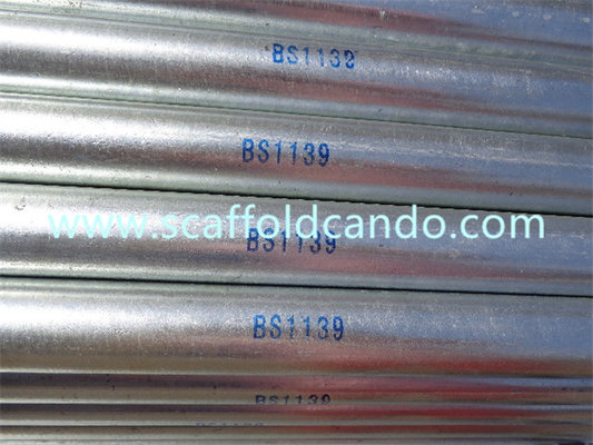 Hot dip galvanized Q235 Q345B scaffolding steel pipe,GI tube with 1M, 2M,3M,4M,5M,6M length BS1139 EN10219