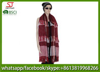 250g 180*83cm 100%Acrylic woven layers tassel  scarf  factory  keep warm fashion stripe hot sale new style poncho