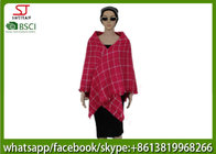 239g 140*140cm 100%Acrylic Woven Plaid Square Poncho hot sale new style  keep warm fashion scarf