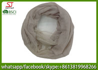 China factory direct supply embroider lace joint hin scarf  70*180cm 20%Cotton 80%Polyester neckerchief snoody