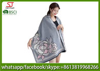 China supplier large flower jacquard wool feel long scarf 70*180cm 35% wool 65%Acrylic neckerchief top fachion pashmina
