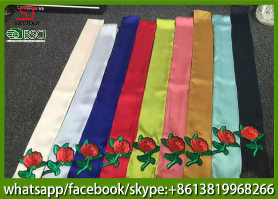 2017 little neck Imitated Silk satin fabric fashion office ladies uniform tie print ribbon scarf 6*120cm 10g