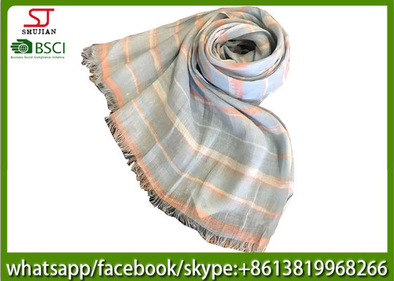 Manufacturer  pinstripe lightweigt infinity print scarf 60*180cm 100g summer spring shawl50%cotton 50%linen keep fashion