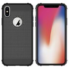 fashionable design net mesh heat dissipation back cover shockproof tpu phone case for iphone x