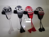 Yiwu Custom wholesale Deluxe Unisex Aviator peruvian Hats winter snow colorful caps for kids
